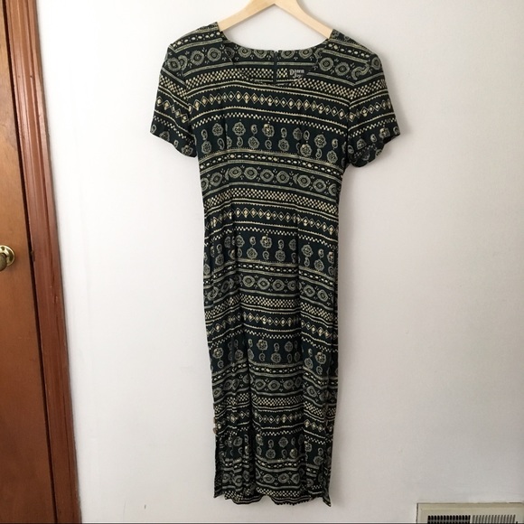 Vintage Boho Print Side Button Dress - Picture 4 of 8